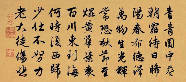 赵孟頫行书集字《长歌行》