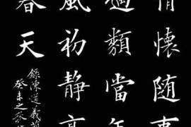 阎锐敏楷书欣赏《兰亭集字诗》